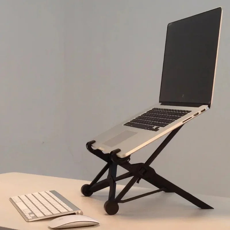 17-Inch Folding Laptop Stand – 5-Level Adjustable Height, Portable Notebook & MacBook Holder for Tablets, PCs, and DJs