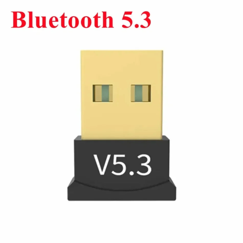 USB Bluetooth 5.3 Adapter & Audio Transmitter/Receiver Dongle for PC & Laptop (Backwards Compatible)