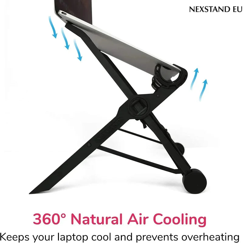 17-Inch Folding Laptop Stand – 5-Level Adjustable Height, Portable Notebook & MacBook Holder for Tablets, PCs, and DJs