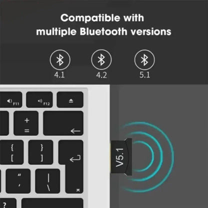 USB Bluetooth 5.3 Adapter & Audio Transmitter/Receiver Dongle for PC & Laptop (Backwards Compatible)