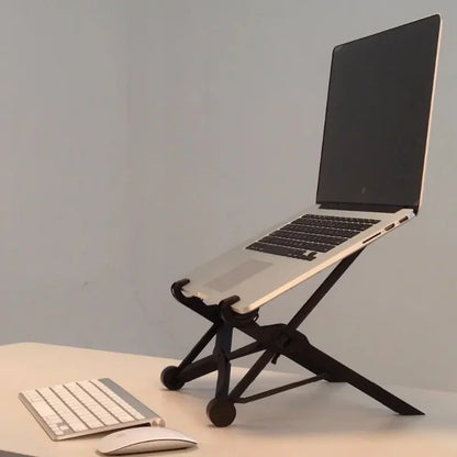 17-Inch Folding Laptop Stand – 5-Level Adjustable Height, Portable Notebook & MacBook Holder for Tablets, PCs, and DJs