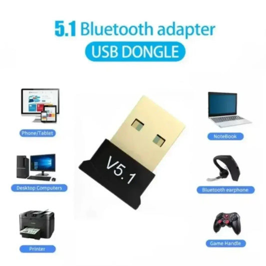 USB Bluetooth 5.3 Adapter & Audio Transmitter/Receiver Dongle for PC & Laptop (Backwards Compatible)