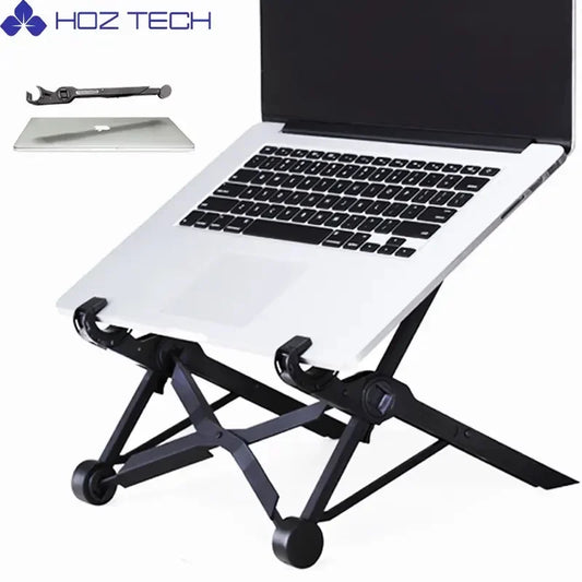 17-Inch Folding Laptop Stand – 5-Level Adjustable Height, Portable Notebook & MacBook Holder for Tablets, PCs, and DJs